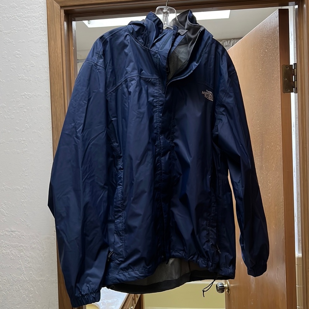 North face Navy Wind breaker Rain jacket L